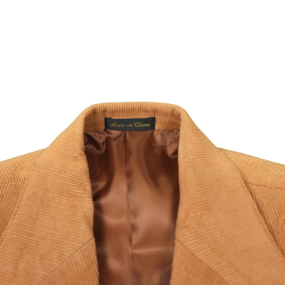 Circle S Mens Tan Corduroy Western Blazer Sport Coat Elbow Patches 44R Vintage